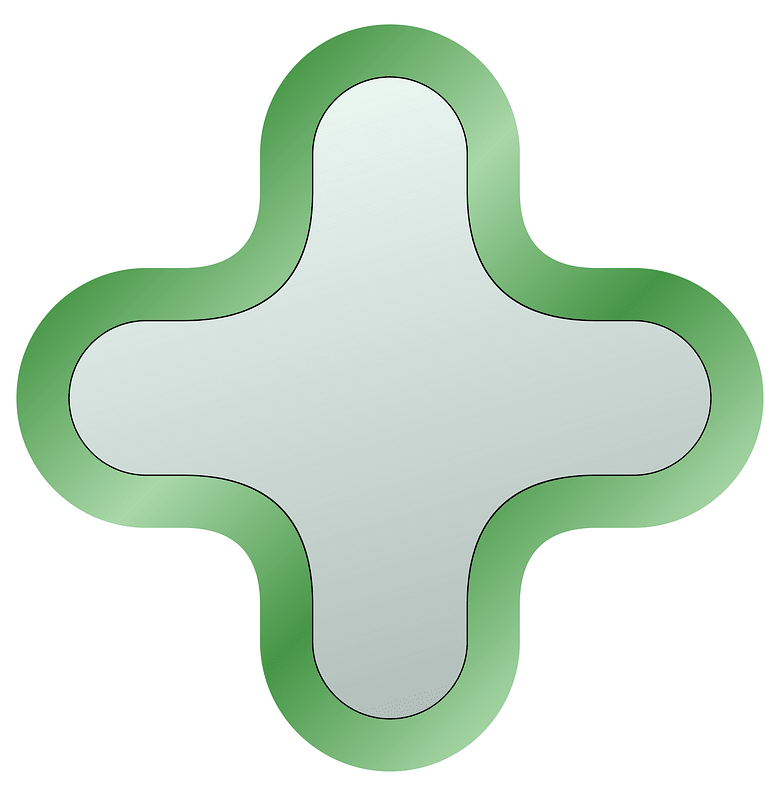 White green plus button
