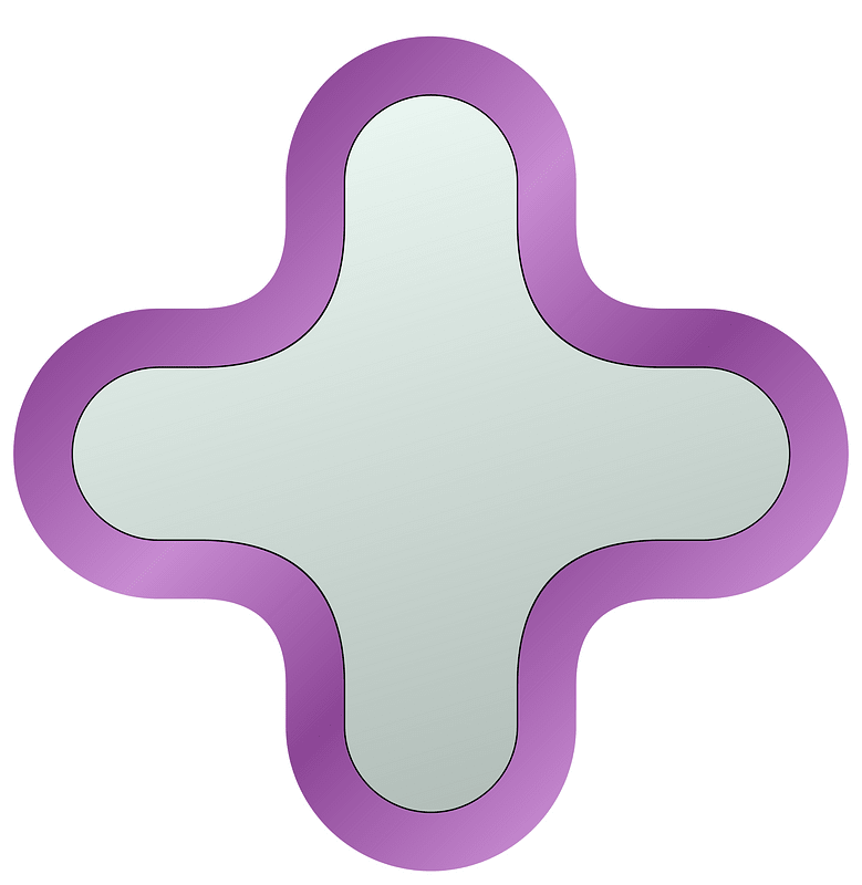 White violet plus button