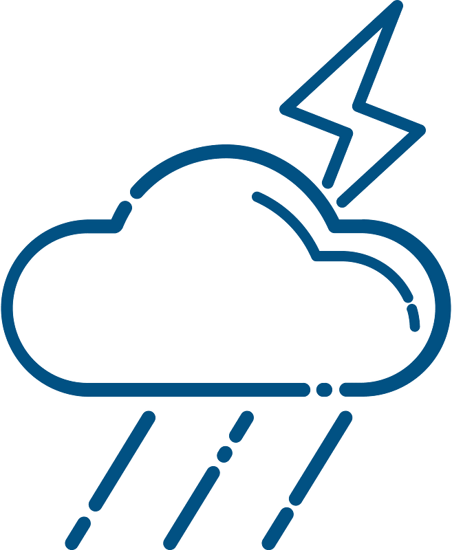 Blue thunder and cloud