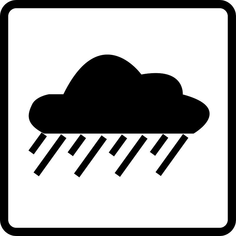 Raining black cloud