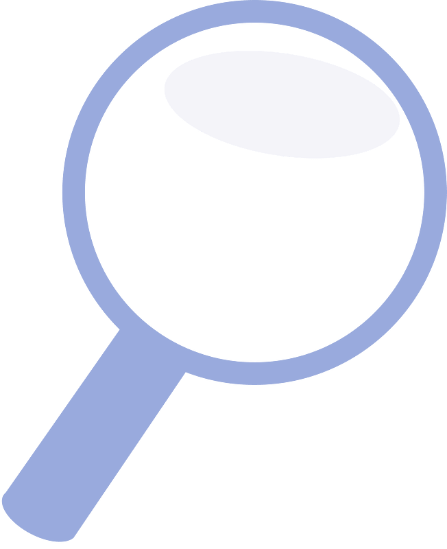 Blue magnifying glass