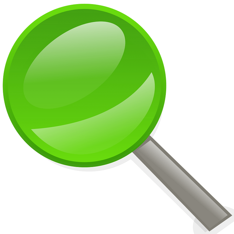 Green magnifying glass