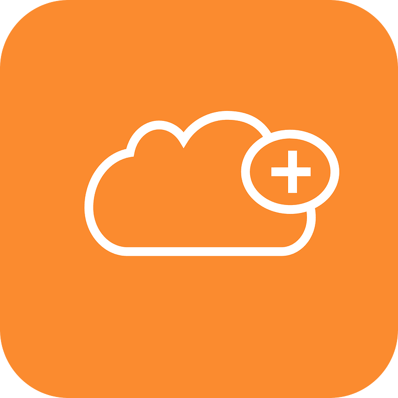 Add to cloud minimalist colorful