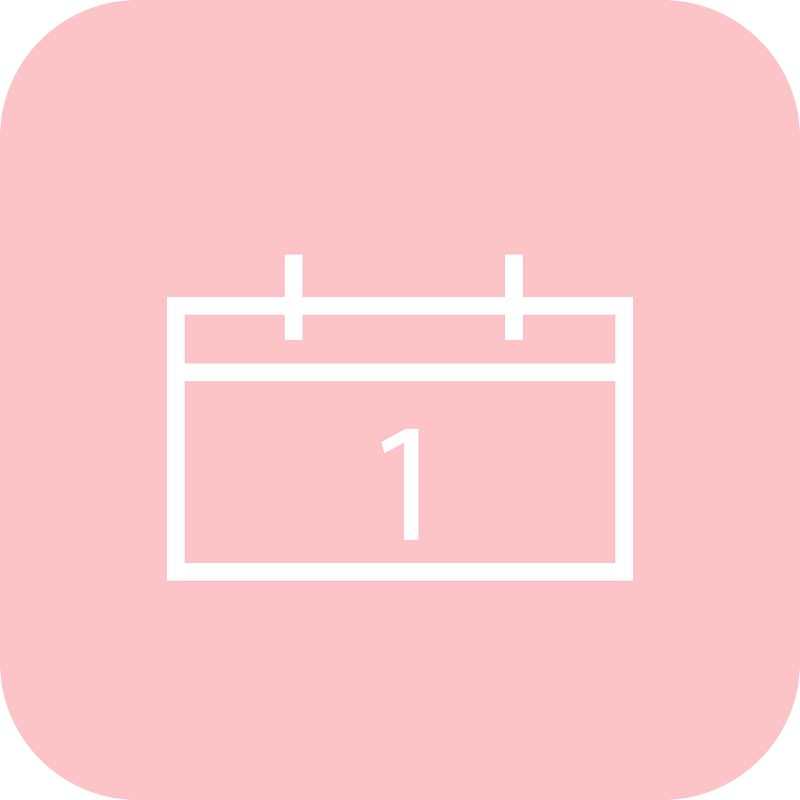 Calendar minimalist colorful