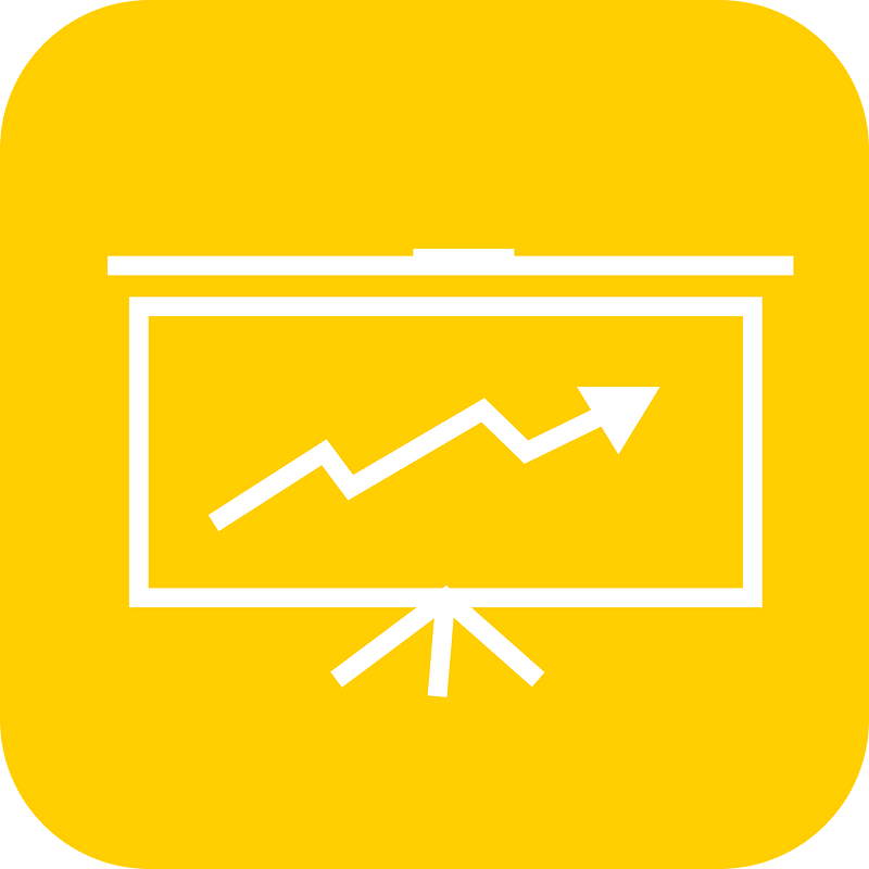 Chart line minimalist colorful