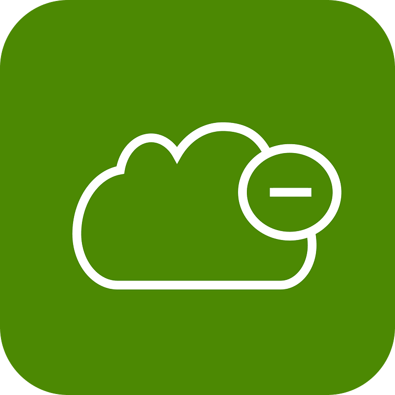Delete to cloud minimalist colorful