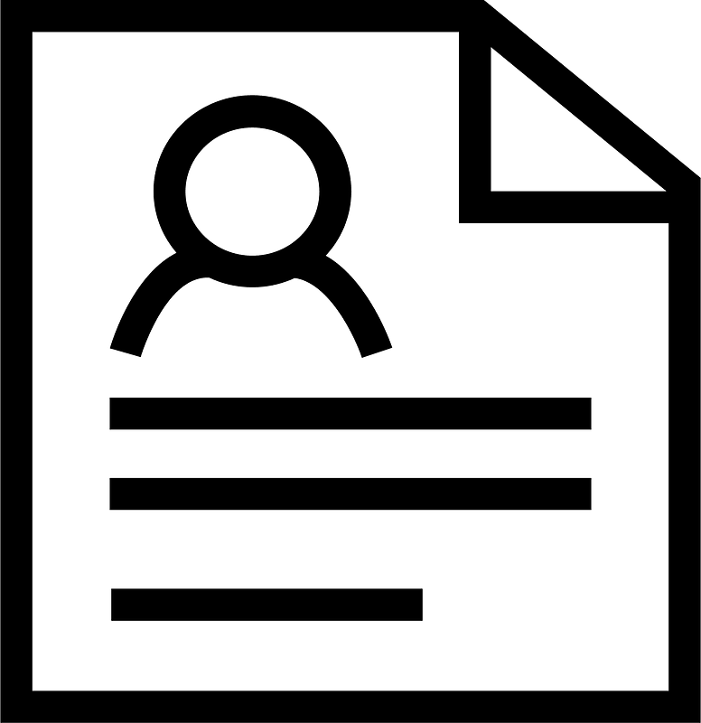 Adress card outline simple