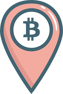 Bitcoin map pin