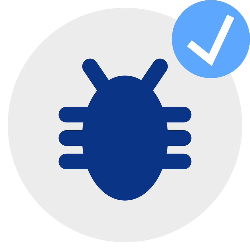 Bug symbol approve