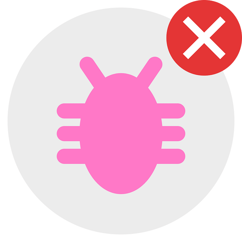 Bug symbol cancel