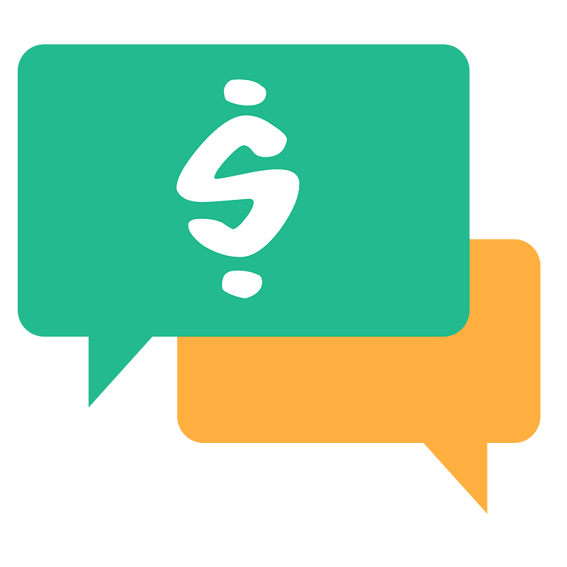 Dollar speech bubbles
