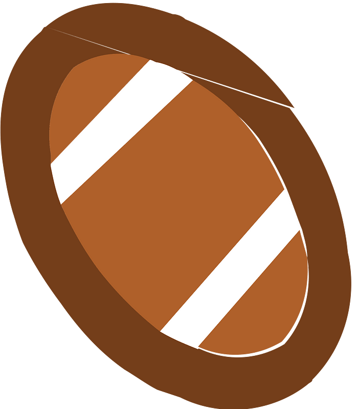 Brown rugby ball