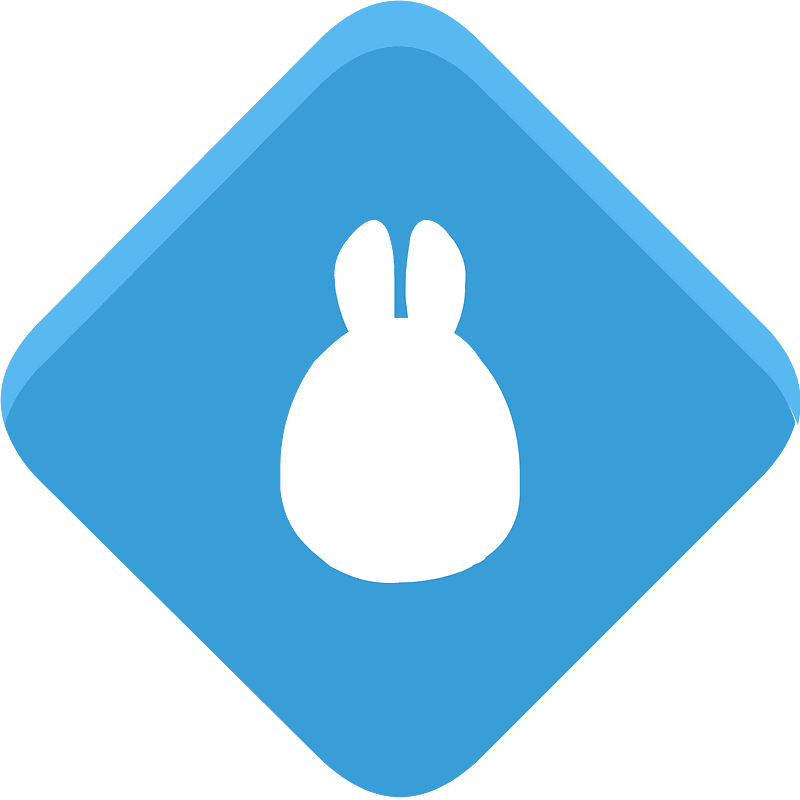 Block 17-02 blue rabbit