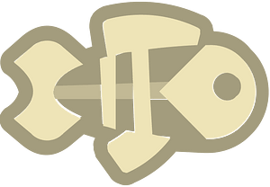 Beige fish bones