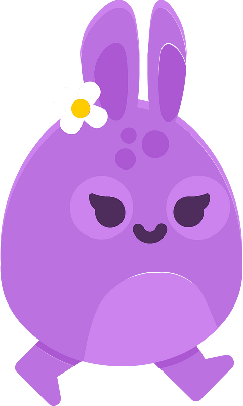 Purple rabbit