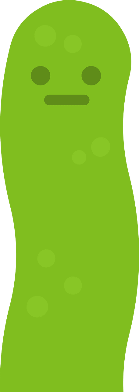 Green standing worm