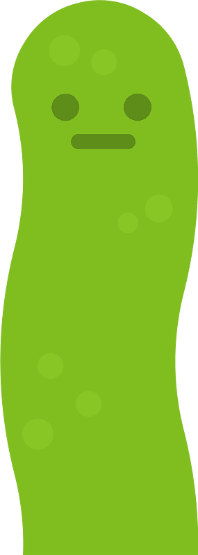 Green standing worm