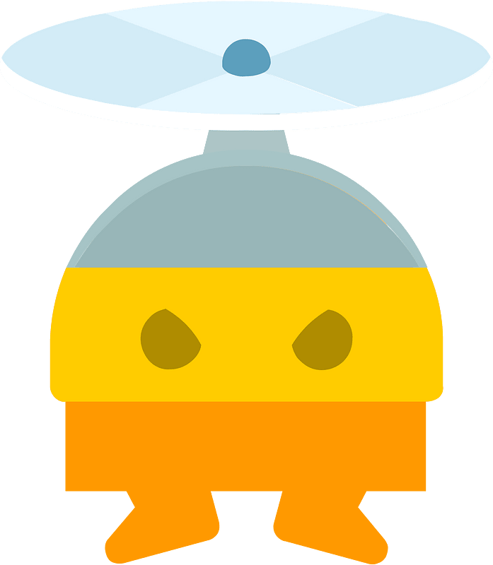 Yellow orange propeller head