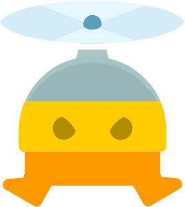 Yellow orange propeller head