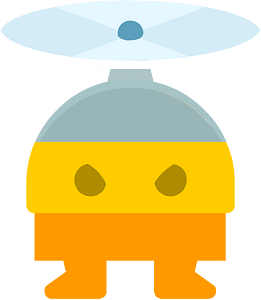 Yellow orange propeller head