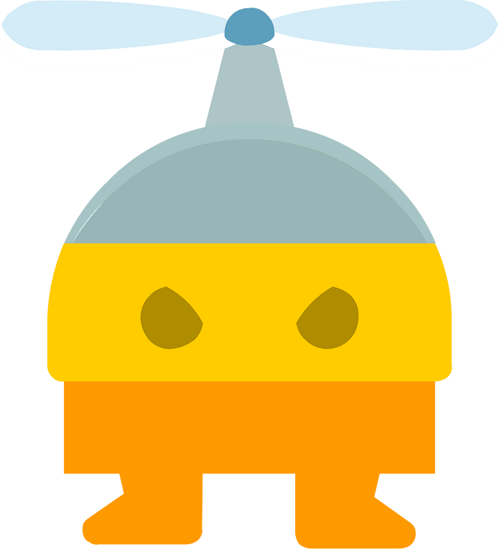 Yellow orange propeller head