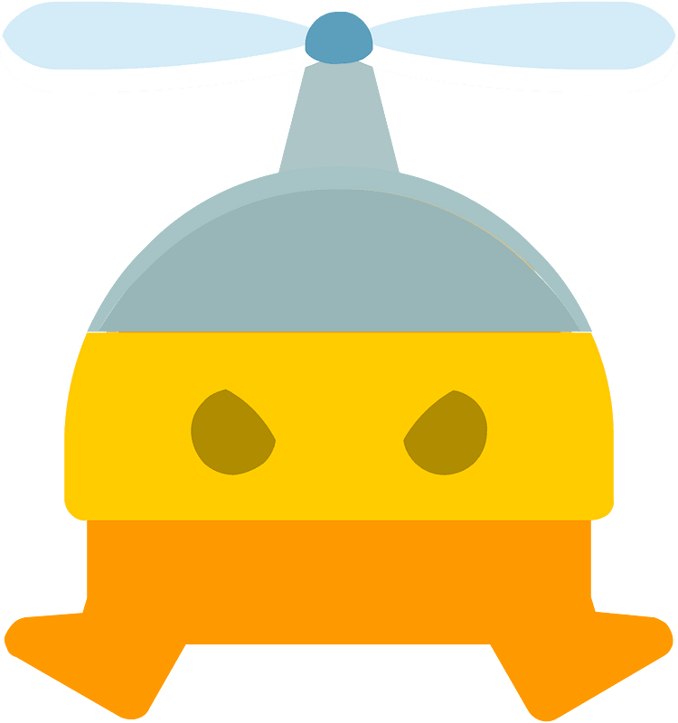 Yellow orange propeller head