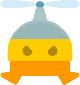 Yellow orange propeller head