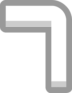 Grey math digit 4-07 seven