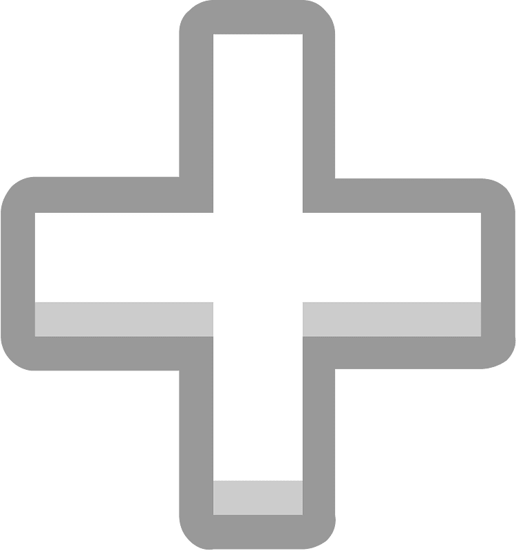 Grey math digit 4-13 plus
