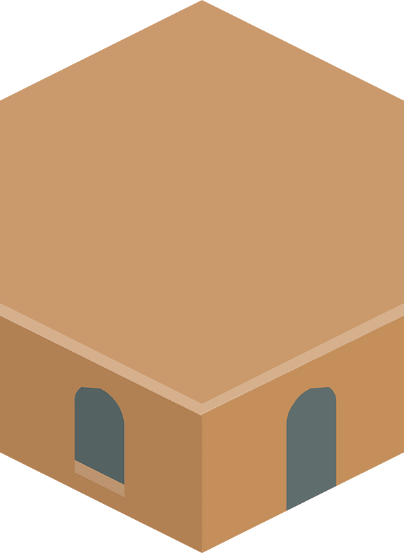 Brown hexagon base