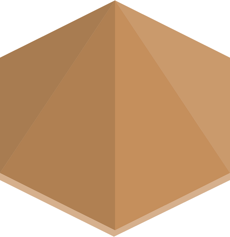 Brown hexagon tent