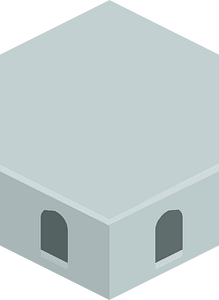 Light grey hexagon base