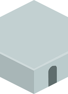 Light grey hexagon base