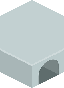 Light grey hexagon base
