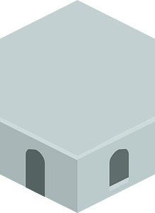 Light grey hexagon base