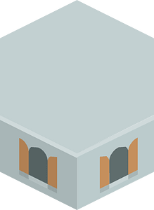 Light grey hexagon base