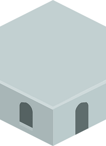 Light grey hexagon base