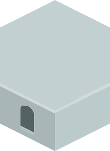 Light grey hexagon base
