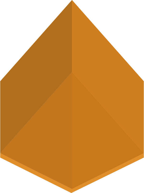 Orange hexagon tent
