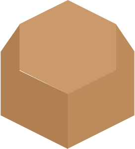 Brown green hexagon hills