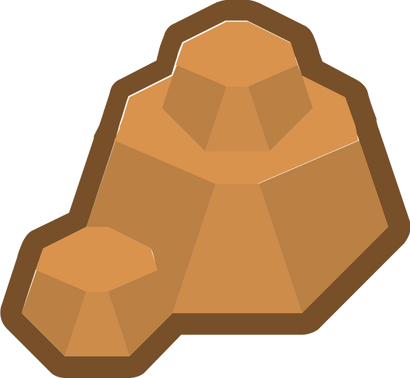 Brown hexagon rocks