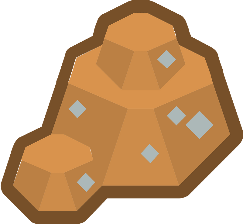 Brown hexagon rocks