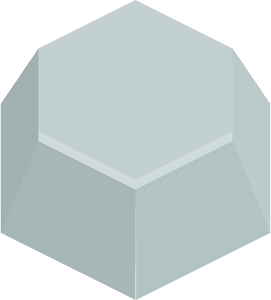 Grey green hexagon hills
