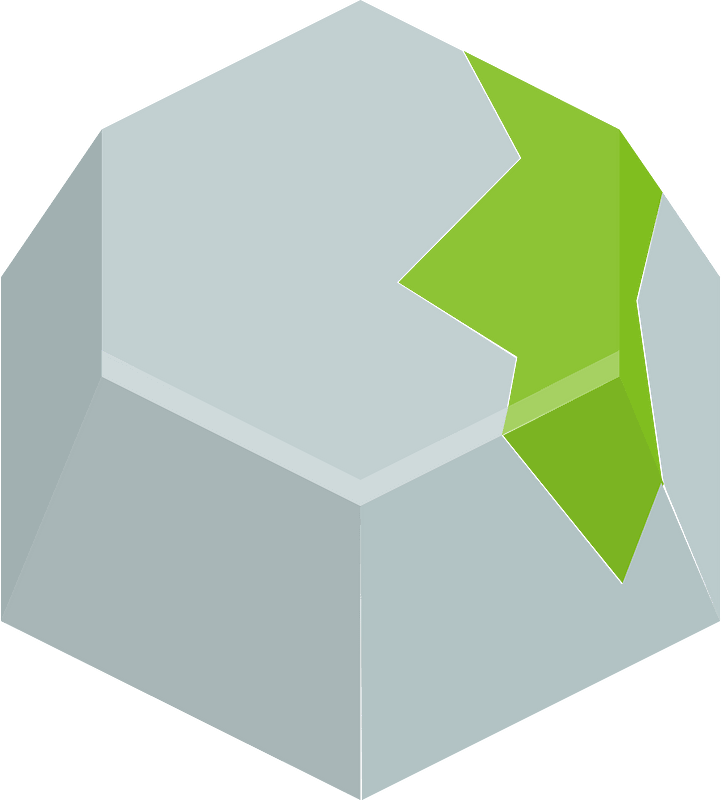 Grey green hexagon hills