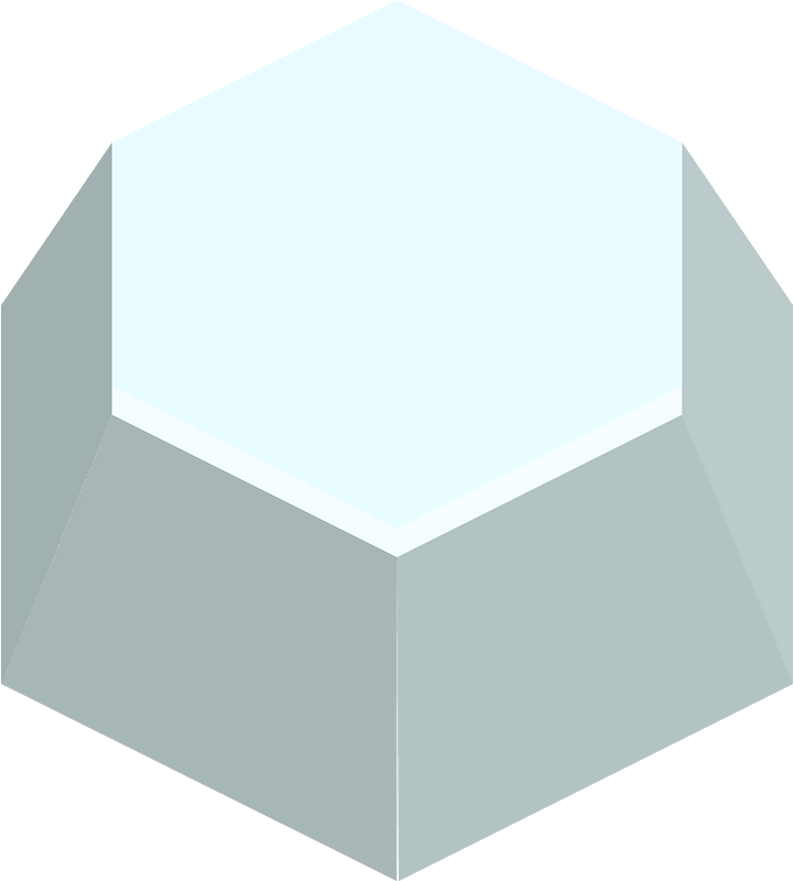 Grey green hexagon hills