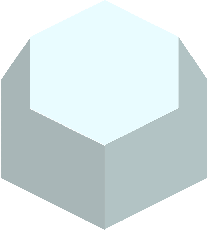 Grey green hexagon hills