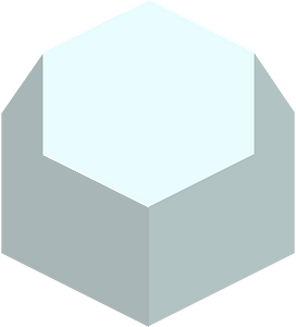 Grey green hexagon hills