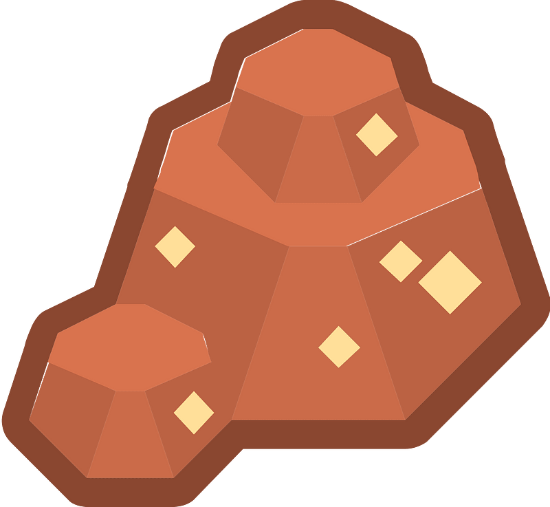 Red hexagon rocks