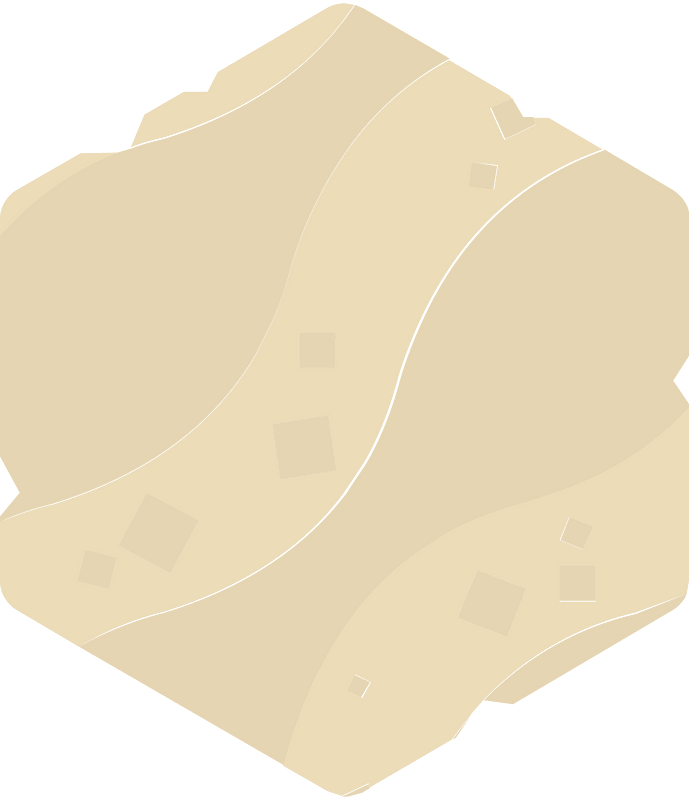 Hexagon beige land