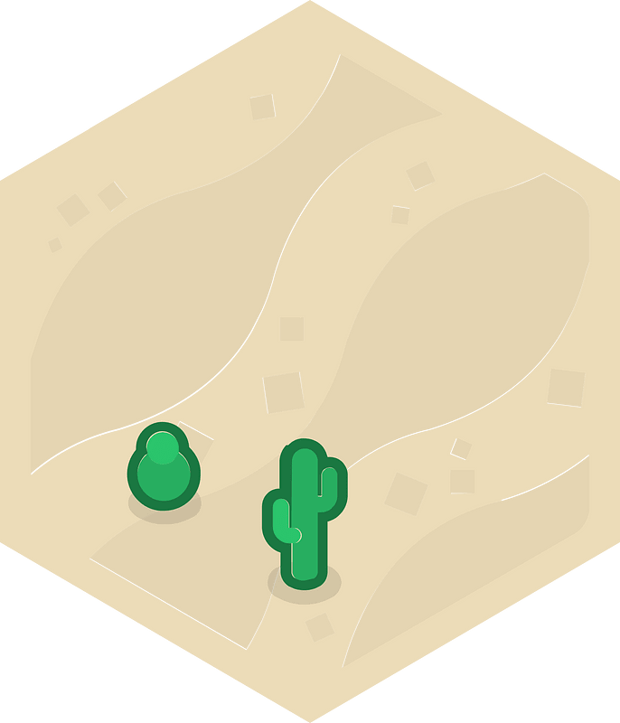 Hexagon beige land
